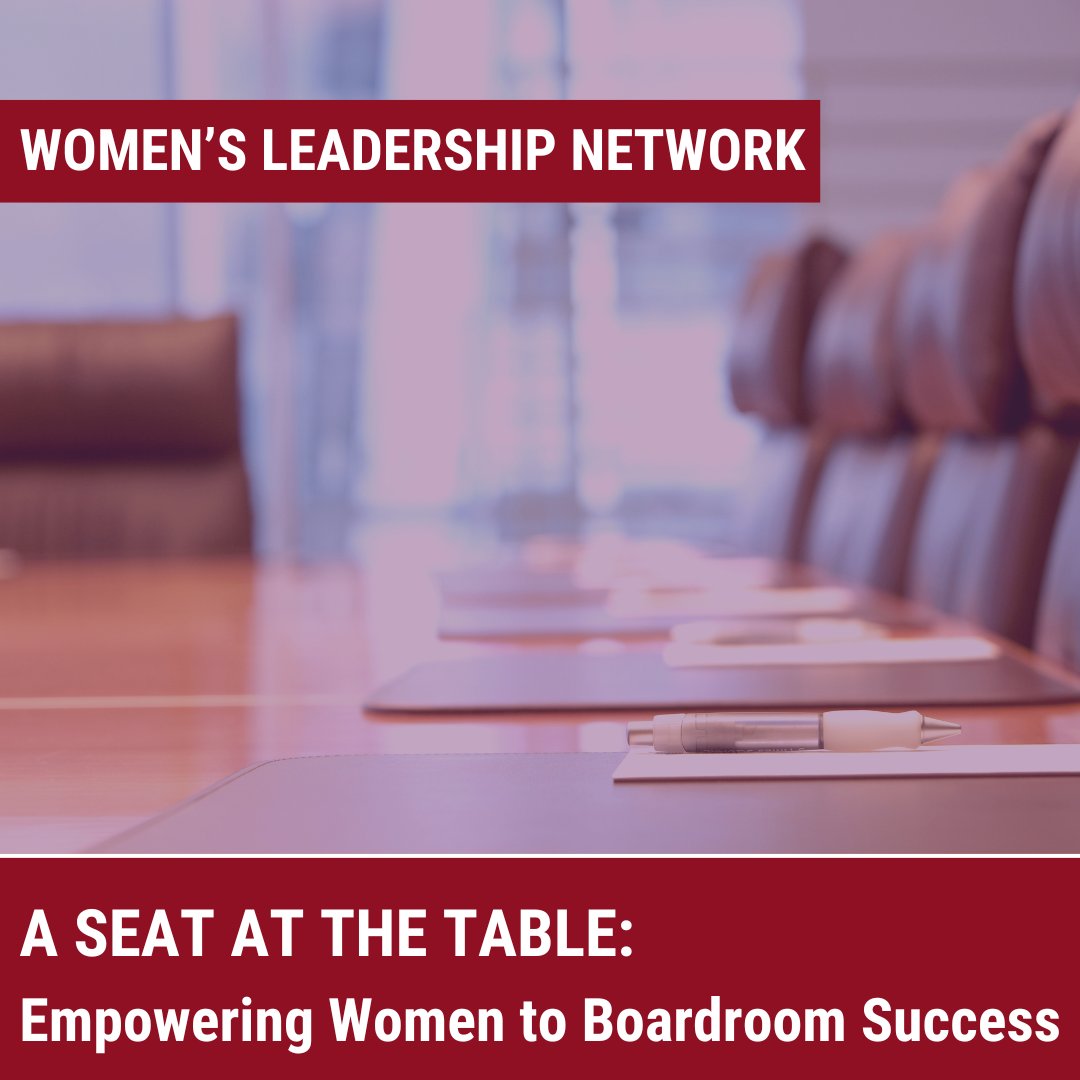 We invite you to our upcoming Women's Leadership Network program, A Seat at the Table: Empowering Women to Boardroom Success on May 20. RSVP: brooklawedu.tfaforms.net/43