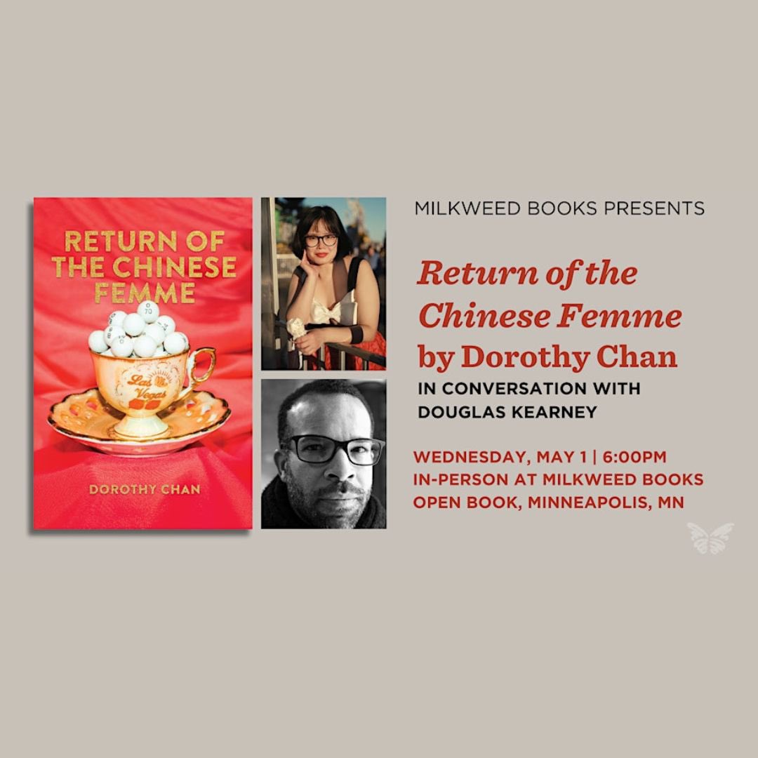 This Wed I’m reading @ Milkweed Books in Minneapolis in conversation with the one and only Douglas Kearney: eventbrite.com/e/dorothy-chan…