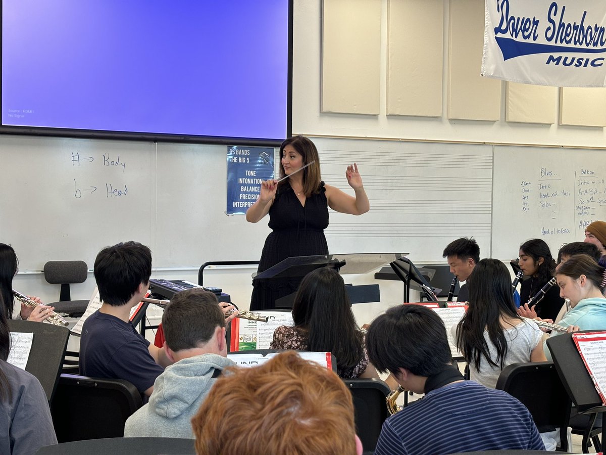 DSFPArts's tweet image. The Regional Band rehearsed with Dr. Sommer Forrester today! Great insights, suggestions &amp;amp; guidance for everyone as we prepare for concerts and the Great East Festival! @DSteachlearn @doversherbornhs