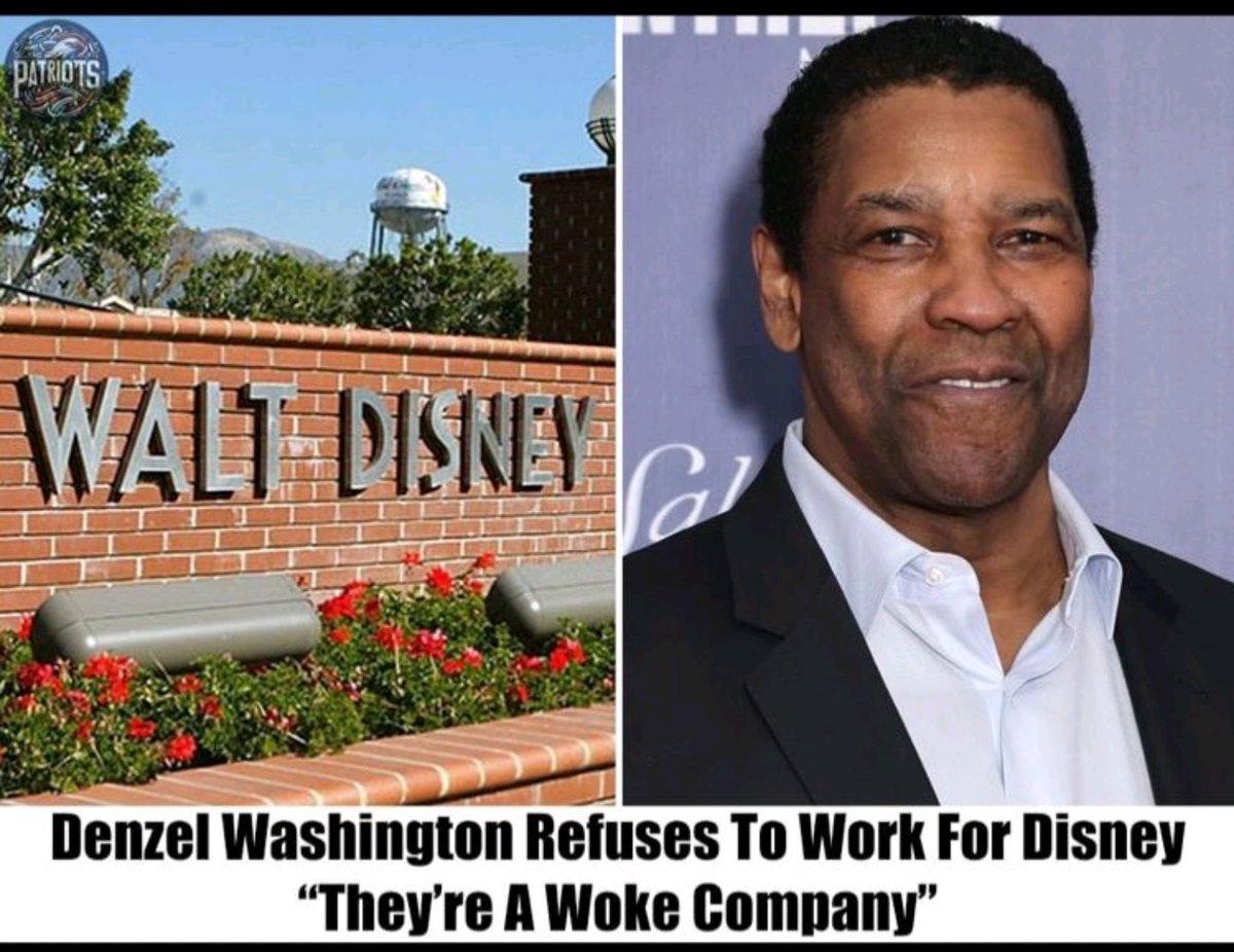 Denzel Washington is a smart man.

Disney is trash now. I hate everything they stand for.