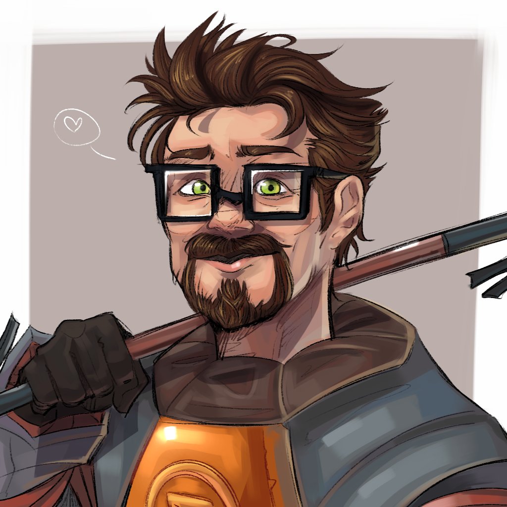 Commission for @/purplebucket65 on Tumblr, who wanted a Gordon pfp! #halflife