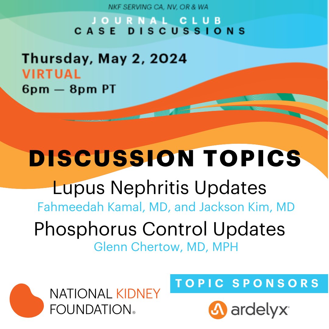 Healthcare is constantly evolving, and gaining knowledge through professional networking and events is an excellent way to stay on the pulse of what's happening. Don't miss this discussion about lupus nephritis and phosphorus control. tinyurl.com/JCMay2