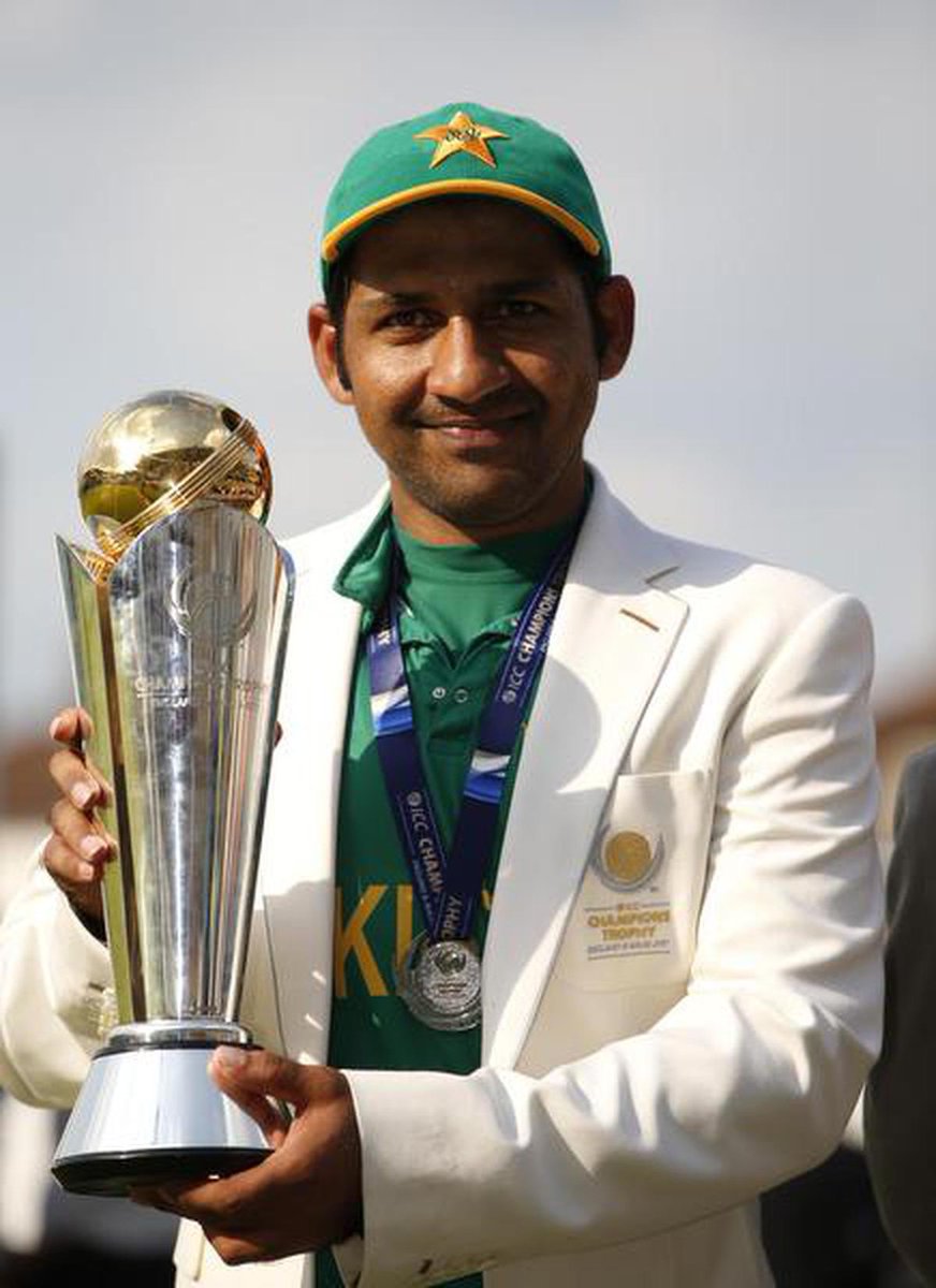 Sarfaraz Ahmed is the only Pakistan Captain to win 2 ICC Trophies. Truly a GOAT Captain for Pakistan.