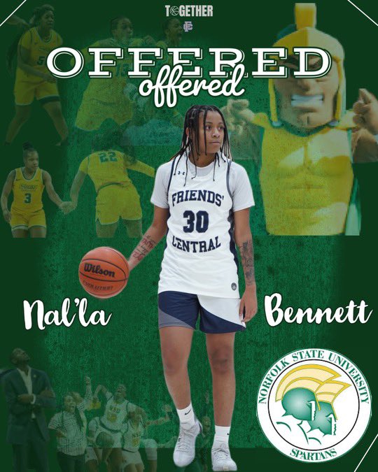 After a great conversation with Coach LV I am grateful to receive an offer from @NorfolkStateWBB Thank you for the opportunity 💚