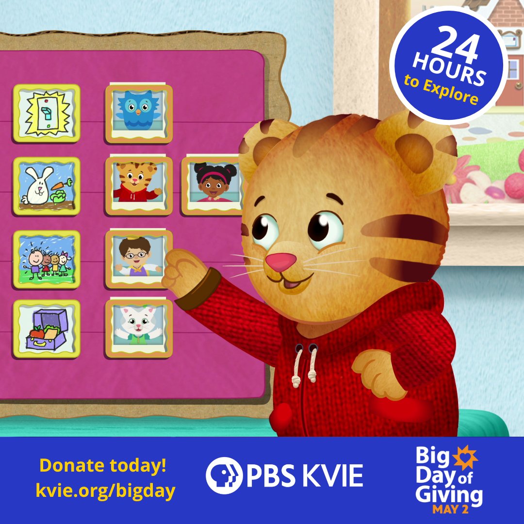 Your contribution makes a difference. When you support KVIE on the Big Day of Giving, you help children continue learning. Your donation provides access to free educational programming and resources all year round. Visit kvie.org/bigday to make your #BDOG2024 donation!