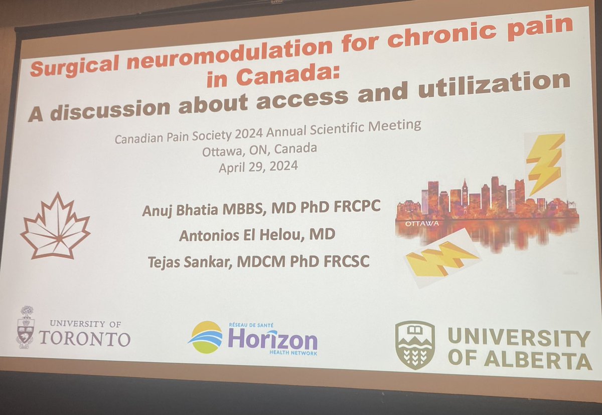 Excellent session covering #neuromodulation in #Canada
#CanadianPain24