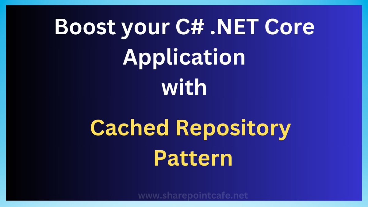 kundansriv's tweet image. What is a Cached Repository Pattern?
It is a #Repository_Pattern with #caching which makes the #application super fast. We will implement a #cached #repository pattern without any changes to our existing repository pattern.
sharepointcafe.net/2024/04/cached…