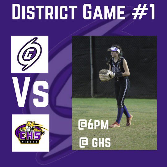 Lady Canes Play Columbia Tigers at GHS tomorrow night @6pm for District Game #1! Let's go Canes! #GameOn #CaneGang #ladycanesoftball