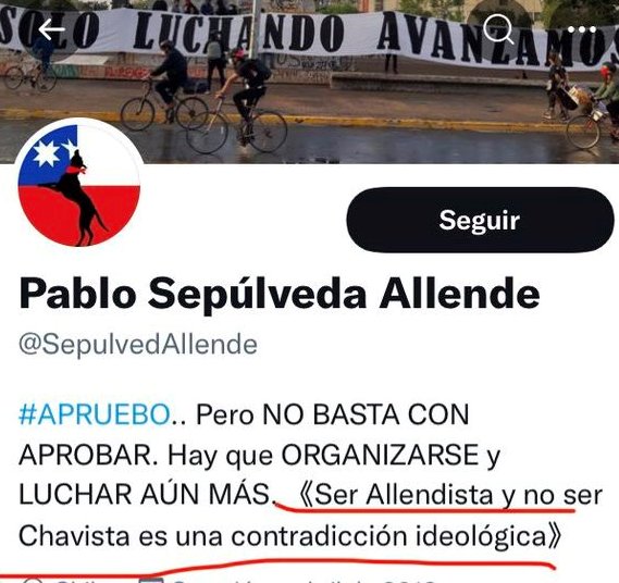 Presencia en @Sinfiltros_tv del #Comunista Extremista fan de #Maduro Pablo Sepúlveda Allende es insultar a todo #Chile decentes y a #Carabineros. Ni siquiera es capaz de camuflar su acento cubano donde le lavaron el cerebro. #sinfiltrostv #Boric #Hipócrita #Cadem #APRA #Cañete