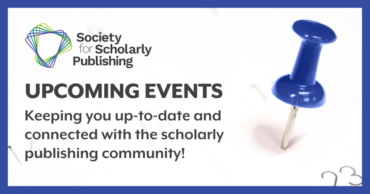 Whether you are in editorial, production, sales, marketing, product or project management, publishing IT, or digital content technology, our programming is aimed at all members of the diverse scholarly publishing community. See what's coming up next! sspnet.org/events/upcomin…