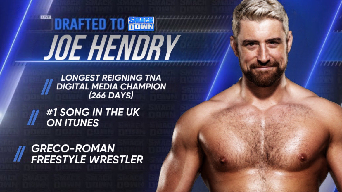 .@joehendry got drafted to #WWE #SmackDown by the fans.