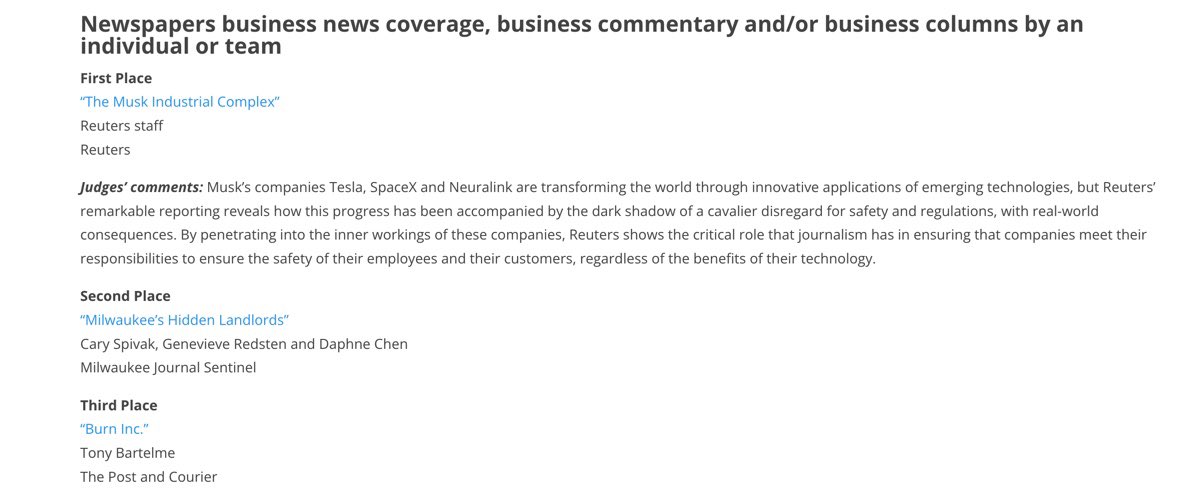 This is exciting! Our reporting on Milwaukee landlords was recognized by the @HeadlinerAwards. I’m feeling very lucky to work with @cspivak and @DaphneChen_, who have shown me what it means to be a reporter⭐️