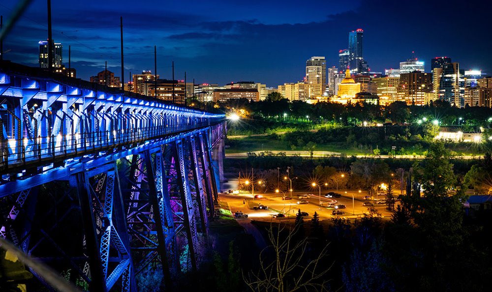 🗓️April 29. 2024 The #HighLevelBridge in #Edmonton #Alberta will be lit in blue for World Wish Day. @MakeAWishCA #WorldWishDay #MakeAWishCanada #WishesWorkWonders #Yeg #ETown💙