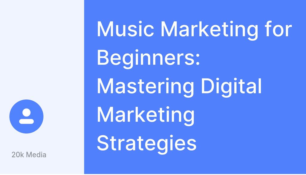 Digital marketing has emerged as a powerful tool for musicians, allowing them to reach a larger audience and build a sustainable fan base.

Read more 👉 lttr.ai/ASBST

#EssentialSteps #MusicMarketing #DigitalMarketing #FrequentlyAskedQuestions