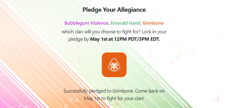 I pledged my alliance to the Grimbone Clan ⚔️