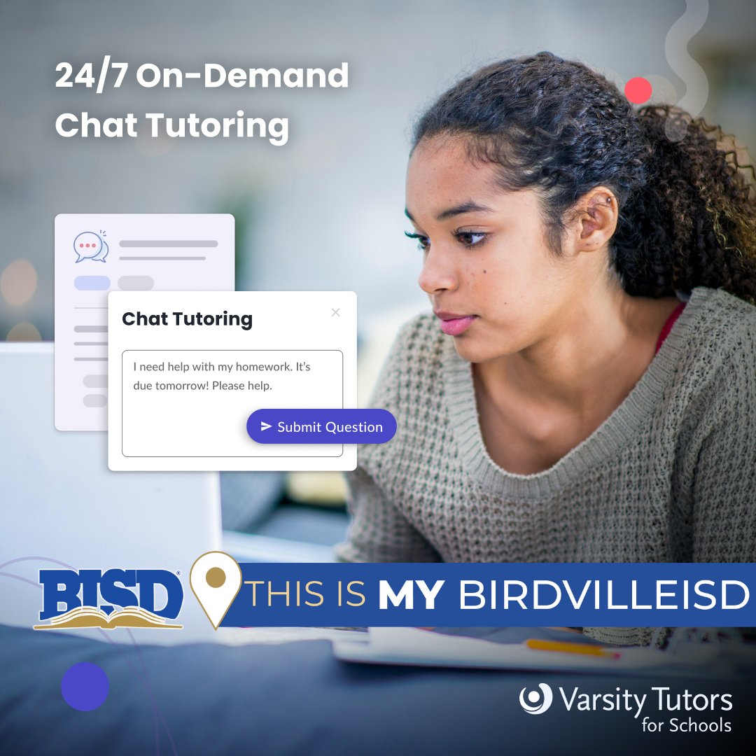 Birdville ISD recently announced an exciting partnership with Varsity Tutors for Schools to provide all district students with access to the Varsity Tutors platform for free. Birdville ISD students can access the Varsity Tutors at launchpad.classlink.com/bisdtx.
