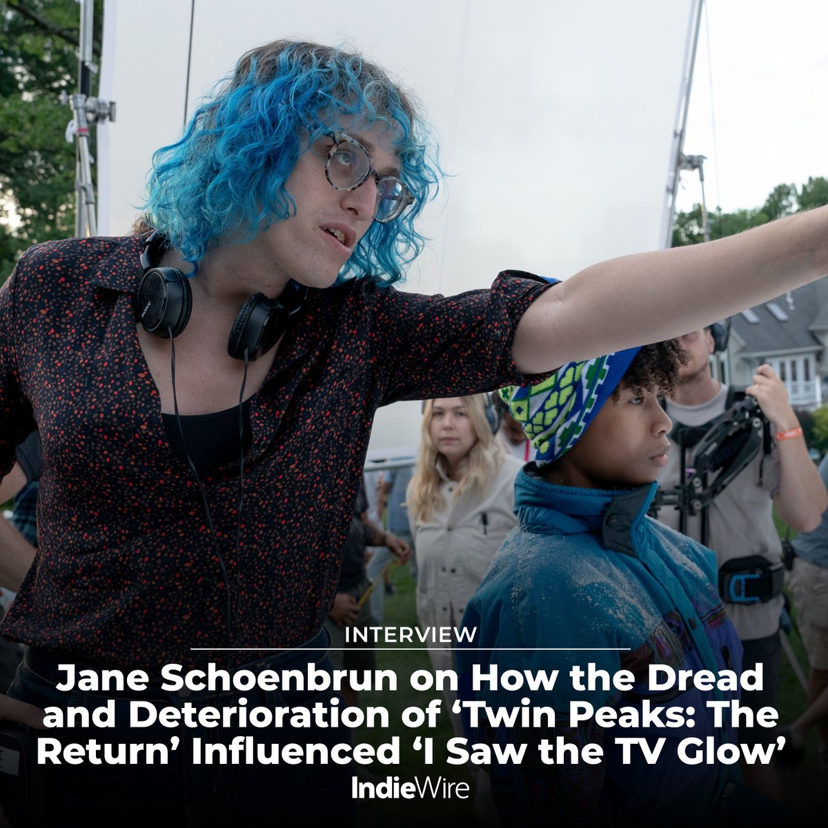 'I Saw the TV Glow' director Jane Schoenbrun tells us how watching David Lynch's series was “the most cathartic & rich experience of watching media that I've had in my adult life,' so it's only fitting 'The Return' would end up in their new film in spirit: trib.al/7Knx6GS