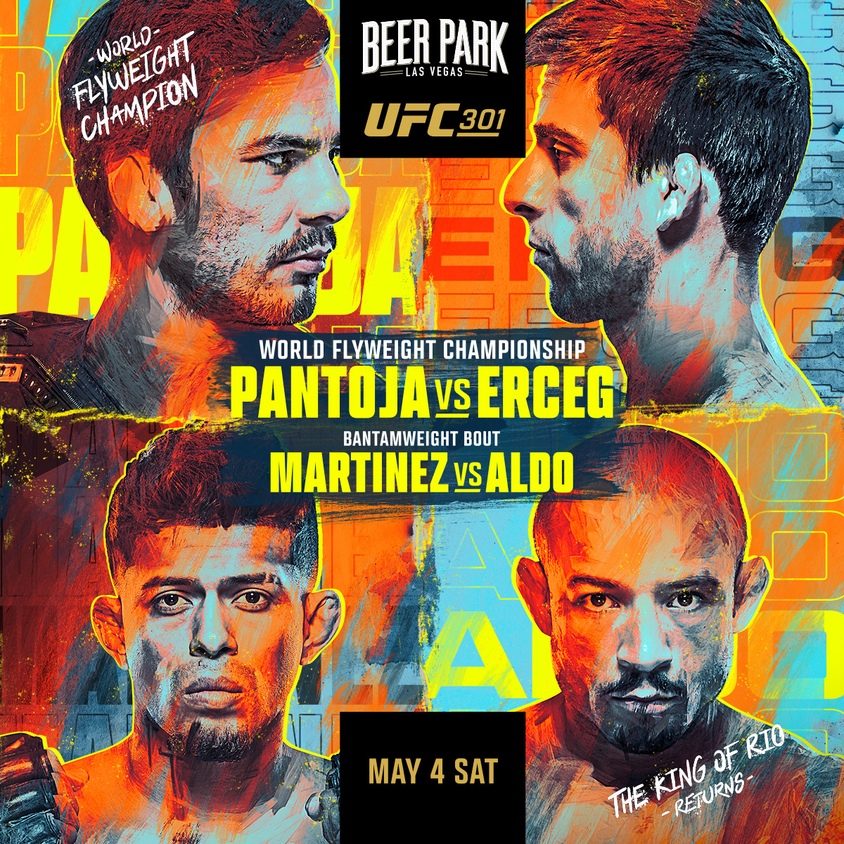 Saturday is going to be HUGE! Join us at 5pm for a special viewing of #UFC301 at #BeerParkLV! 

Reserve Now: bit.ly/49Yf4VN