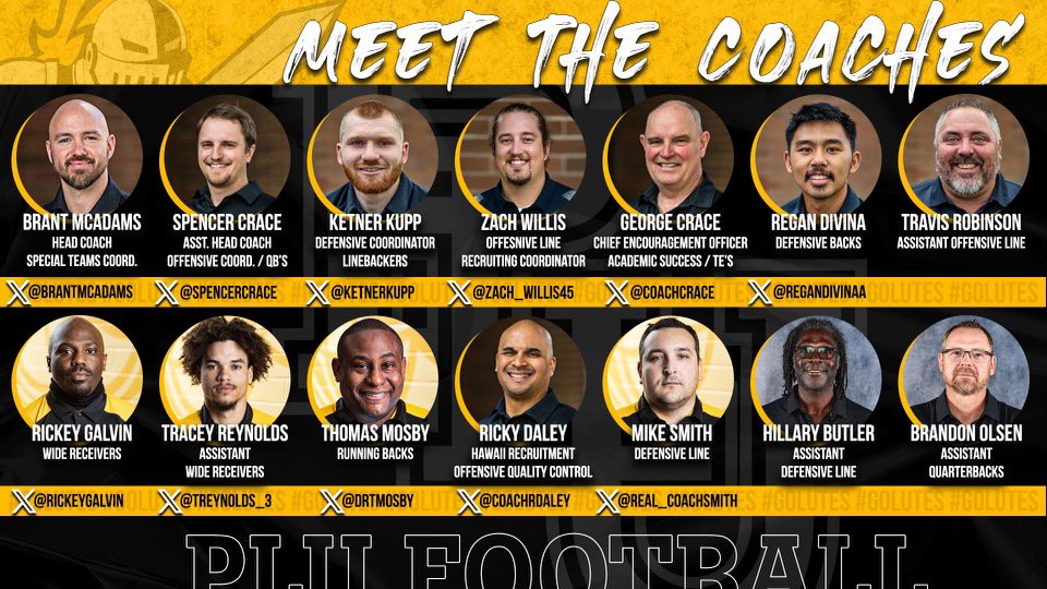 One week into spring practices and this crew is getting after it! Meet the 2024 coaching staff! ⚔️🏈