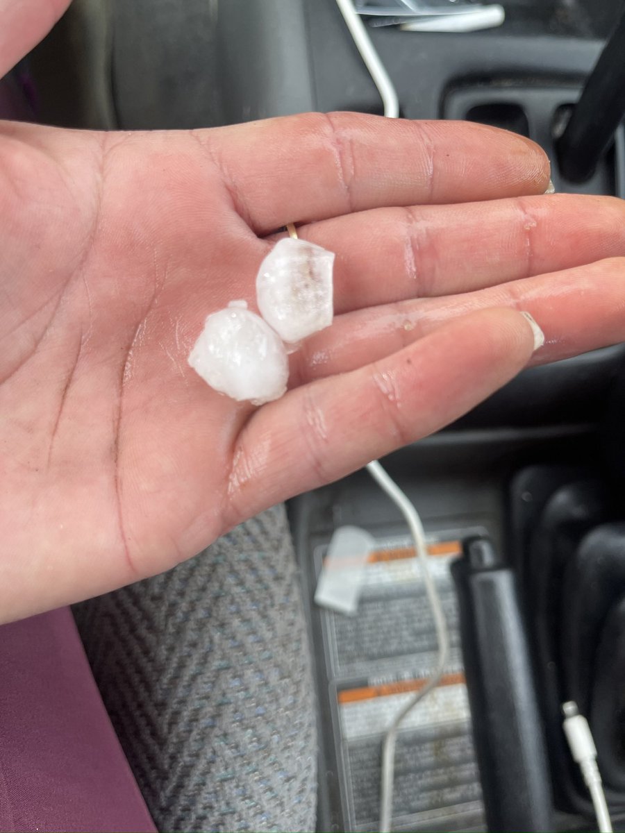 Between dime and nickle size hail near Marengo earlier #skstorm @westernuNHP