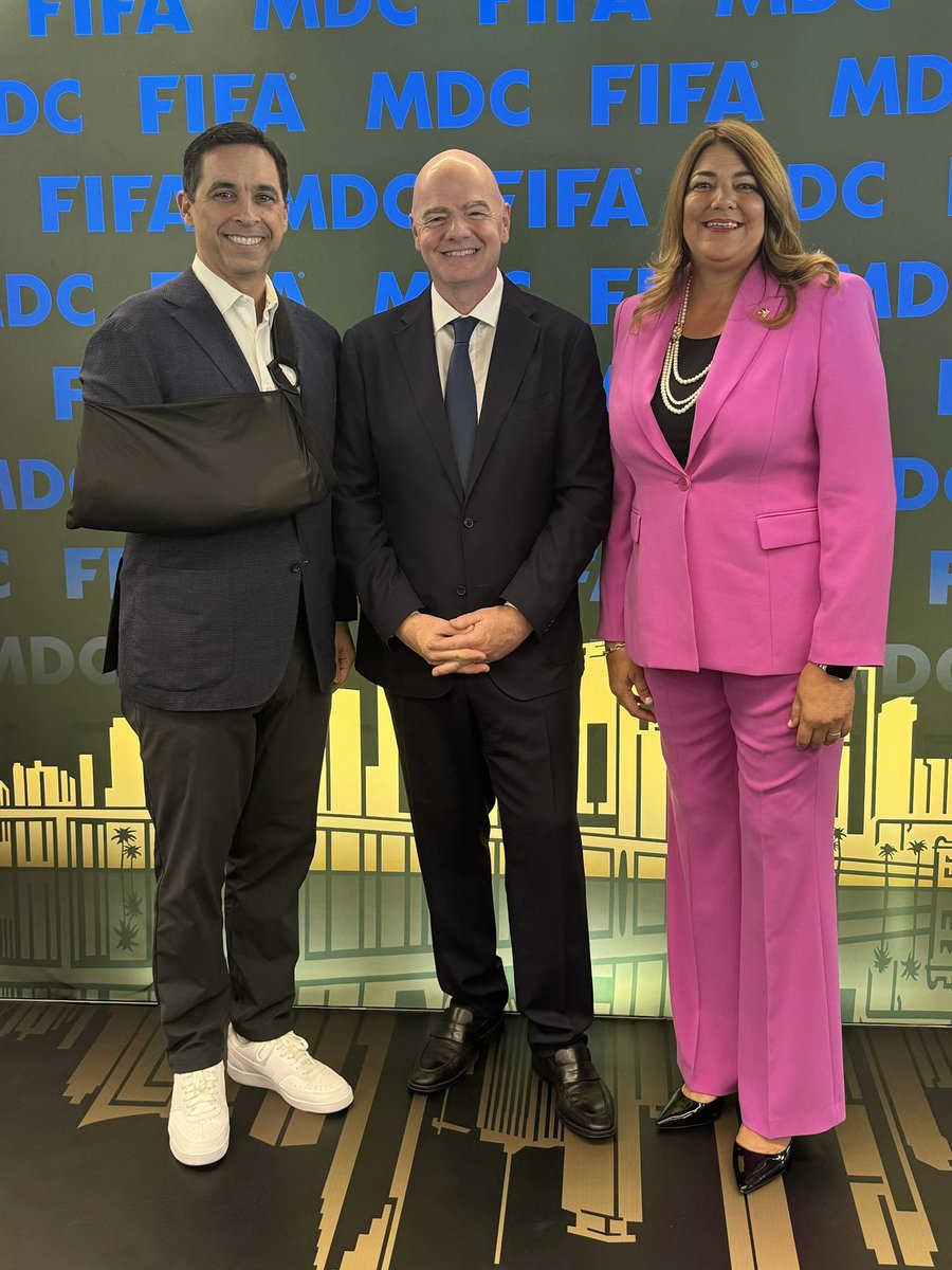 Heartiest congratulations to President Pumariega and Miami Dade College on today’s exciting partnership with FIFA and President Gianni Infantino. What an awesome day for Miami.