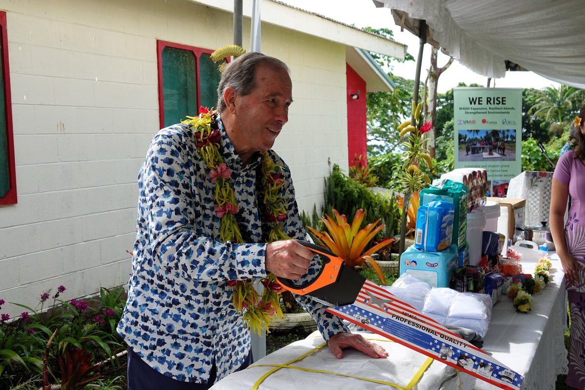 Thrilled to visit Malololelei village in Samoa recently to celebrate a milestone in community resilience and disaster preparedness. Thanks to #USAID funding, a new humanitarian warehouse sits right next to a large church compound. The warehouse can also be used as an evacuation…