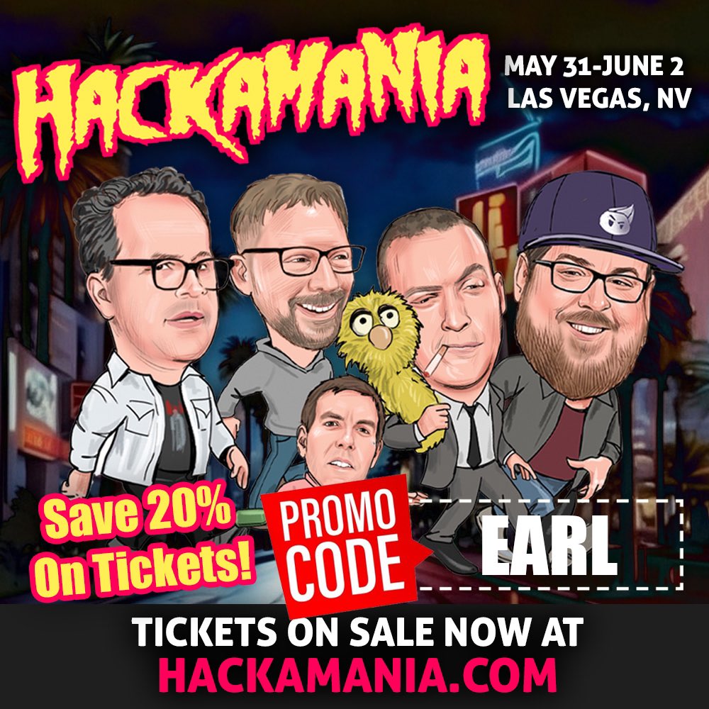 Discount Code for Hackamania is EARL