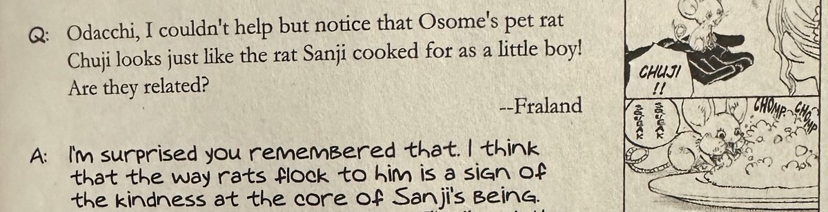 reading some of my physical copies of one piece and this sbs answer ☹️❤️