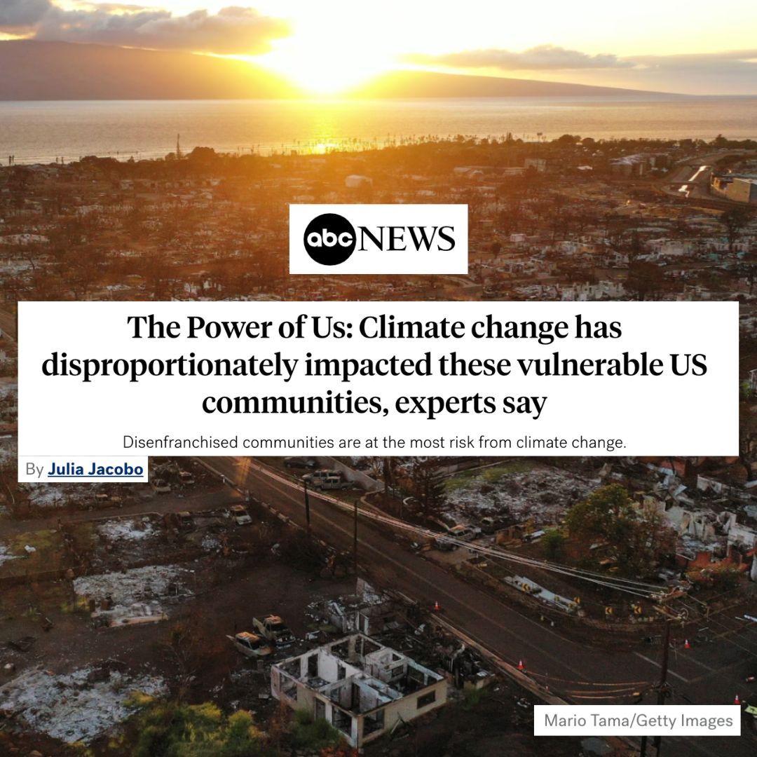 We all deserve safety from extreme weather. That’s why we’re organizing our community to advocate for equal protections & equitable recovery policies when disaster strikes. Learn more about the climate crisis’s effects on immigrant communities from @ABC: abcnews.go.com/US/power-us-cl…