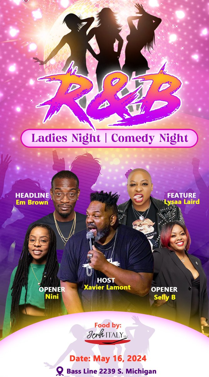 Hey #Chicago if you like #RandB and love to laugh, come to my next #comedyshow where we'll be celebrating the women in our lives. So bring your mother, wife, sister and cousins. 

eventbrite.com/e/rb-ladies-ni…