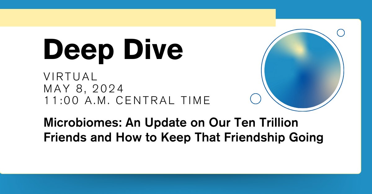 Review the latest research and findings about the human microbiome with SCCM's upcoming Deep Dive: Microbiomes: An Update on Our Ten Trillion Friends and How to Keep That Friendship Going. Plus, earn ACE and MOC points! Register at bit.ly/4dahUd4 #SCCMSoMe