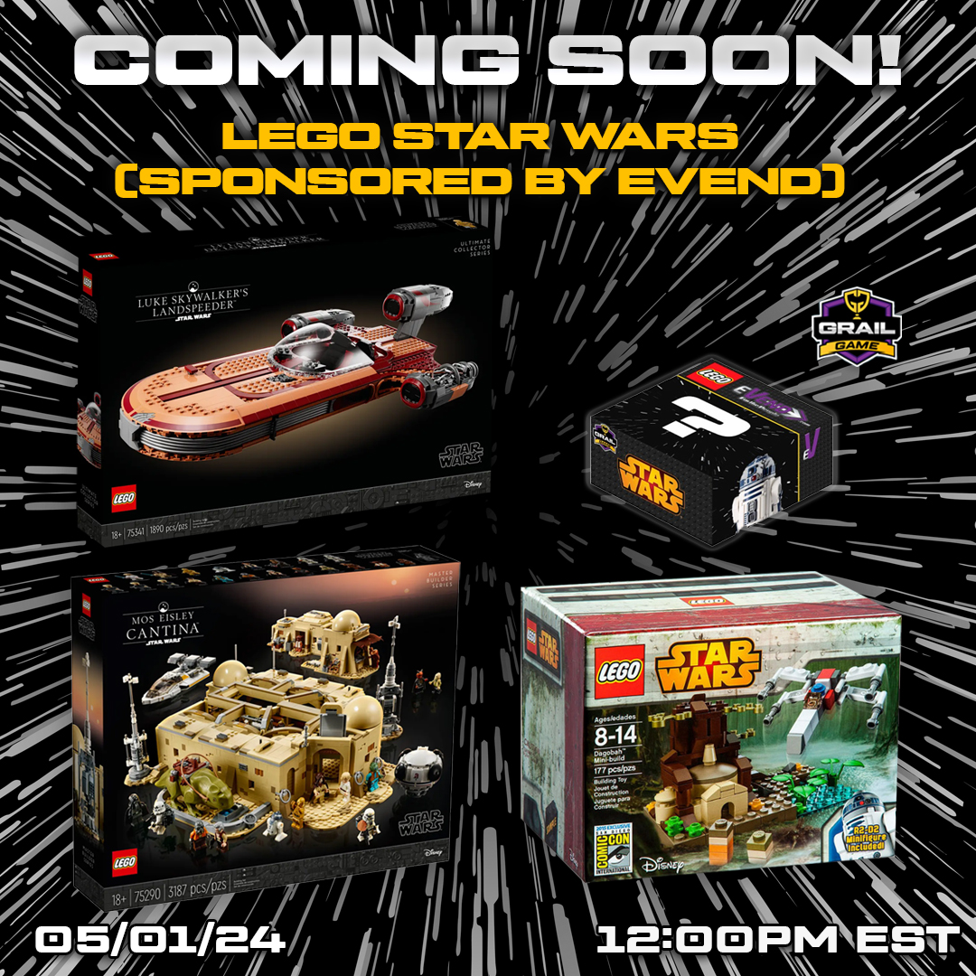 #GrailGamers! #StarWarFans! #LegoFans! We have a Galactic #Mysterybox Game 🎮️ Coming from a Galaxy Far, Far Away! Lego Star Wars (Sponsored By EVend) Game Launches 05/01/24 - 12:00pm EST! 📌⁠
⁠
Luke.. I am your Lego Father 🤯 We're kicking off #StarWars May 4th week with this…