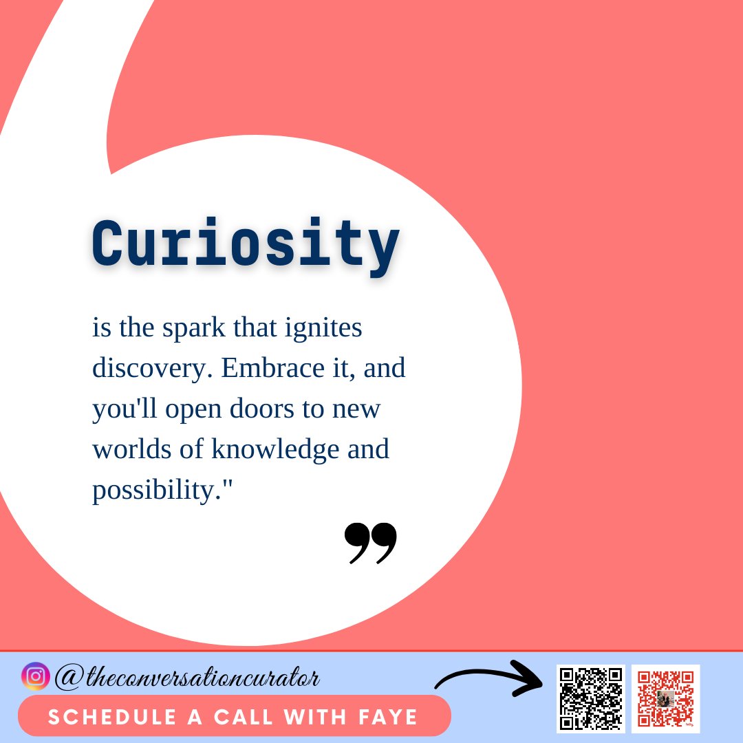 'Embrace curiosity to unlock endless possibilities and new realms of knowledge. Let your spark ignite the journey of discovery! #Curiosity #KnowledgeIsPower #ExploreNewWorlds #IgniteYourPassion #KeepLearning'