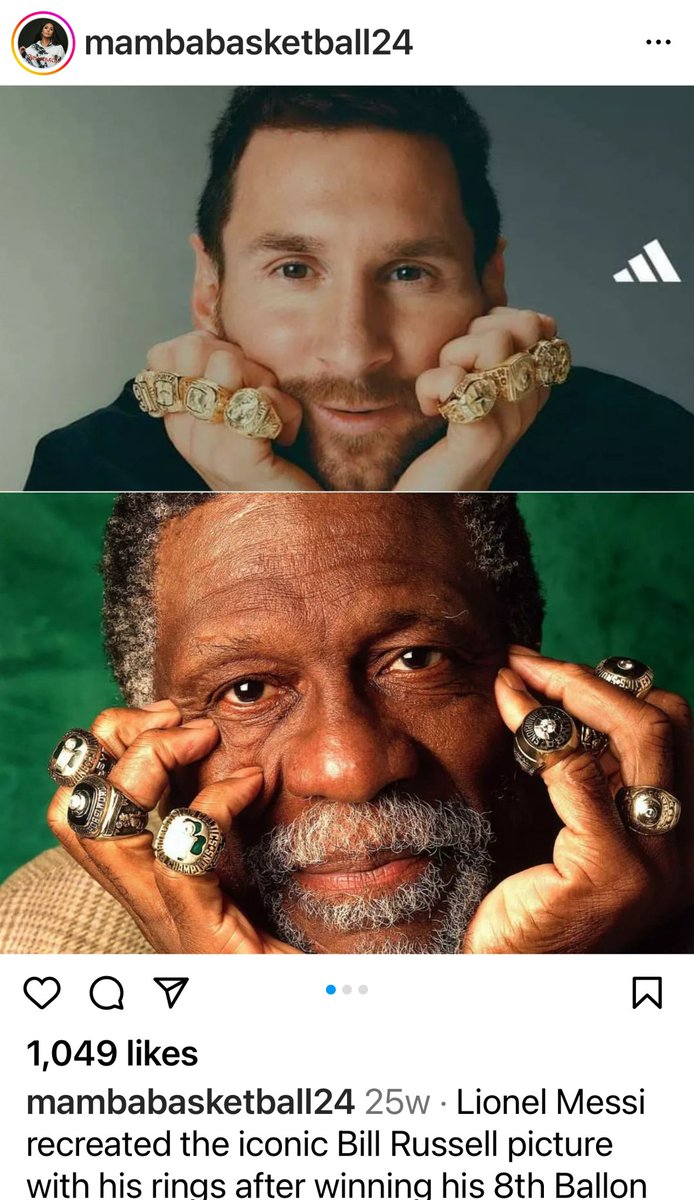 Speaking of Lionel Messi, Bill Russell, Miami, Boston, and two ring leaders! Just love Messi’s shout-out to my Daddy! The other #LordOfTheRings