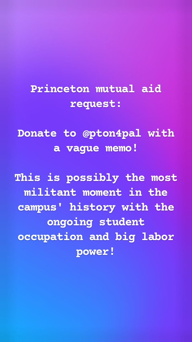 📣 MUTUAL AID REQUEST: <a href="/YDSA_Princeton/">Princeton YDSA🌹</a>