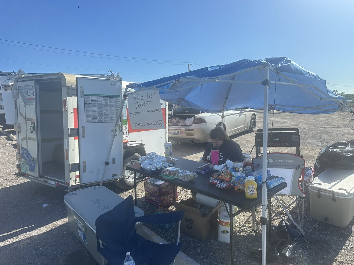 In the matter of 6 and a half hours we served around 325 meals in the town of Sulphur, Oklahoma. We are doing it again tomorrow, same exact place. Anyone is welcome to come and get some hot food and cold drinks. Thanks for all the support guys. @MarcoPatriotsHQ