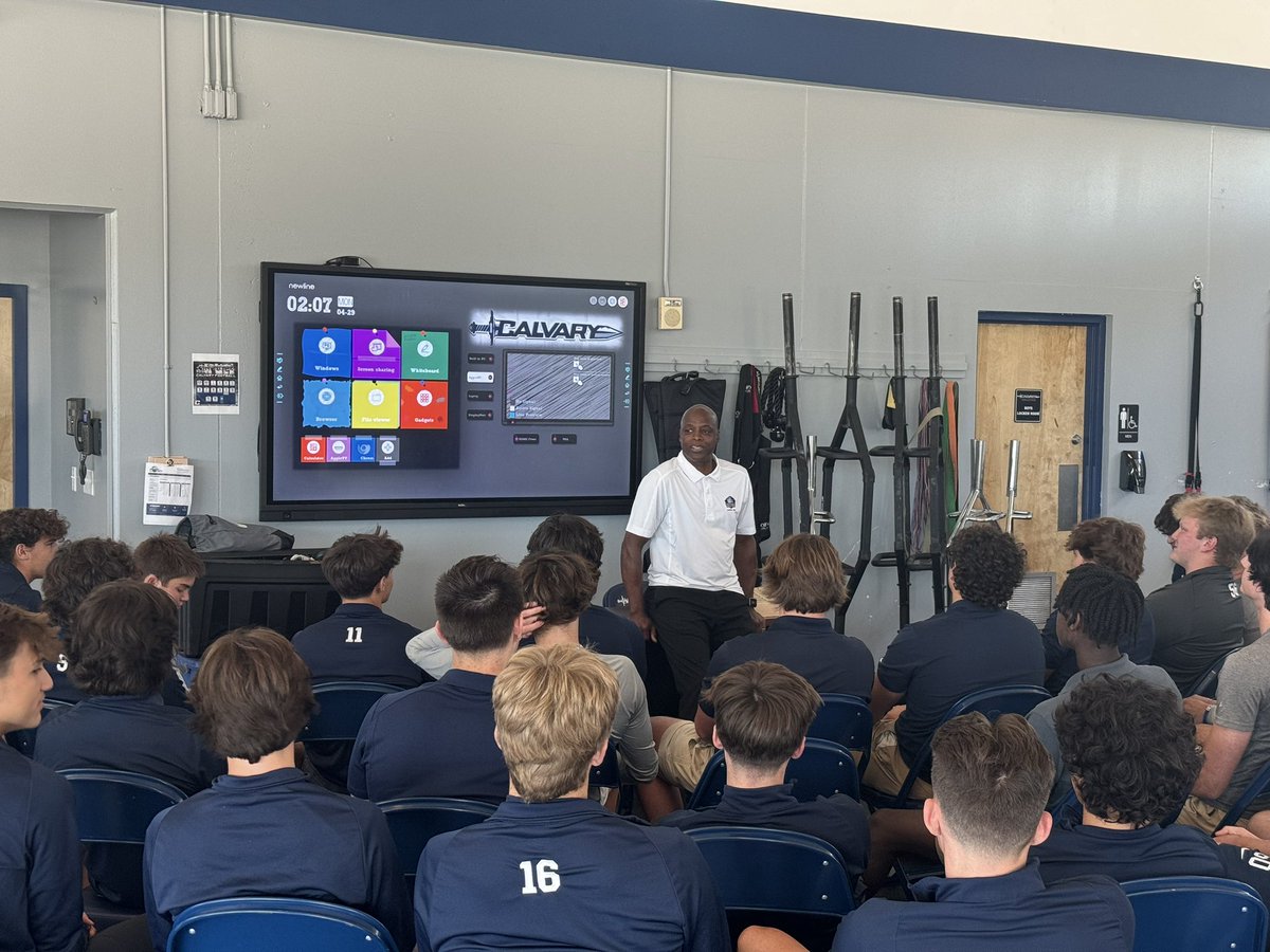 A great way to start Spring Football at CCHS with NFL Hall of Fame great, Darrell Green, speaking to the team. Green and his son, Jared, spoke to the entire student body earlier and remained on campus to speak to the Warrior football team before practice. #WeAreWarriors