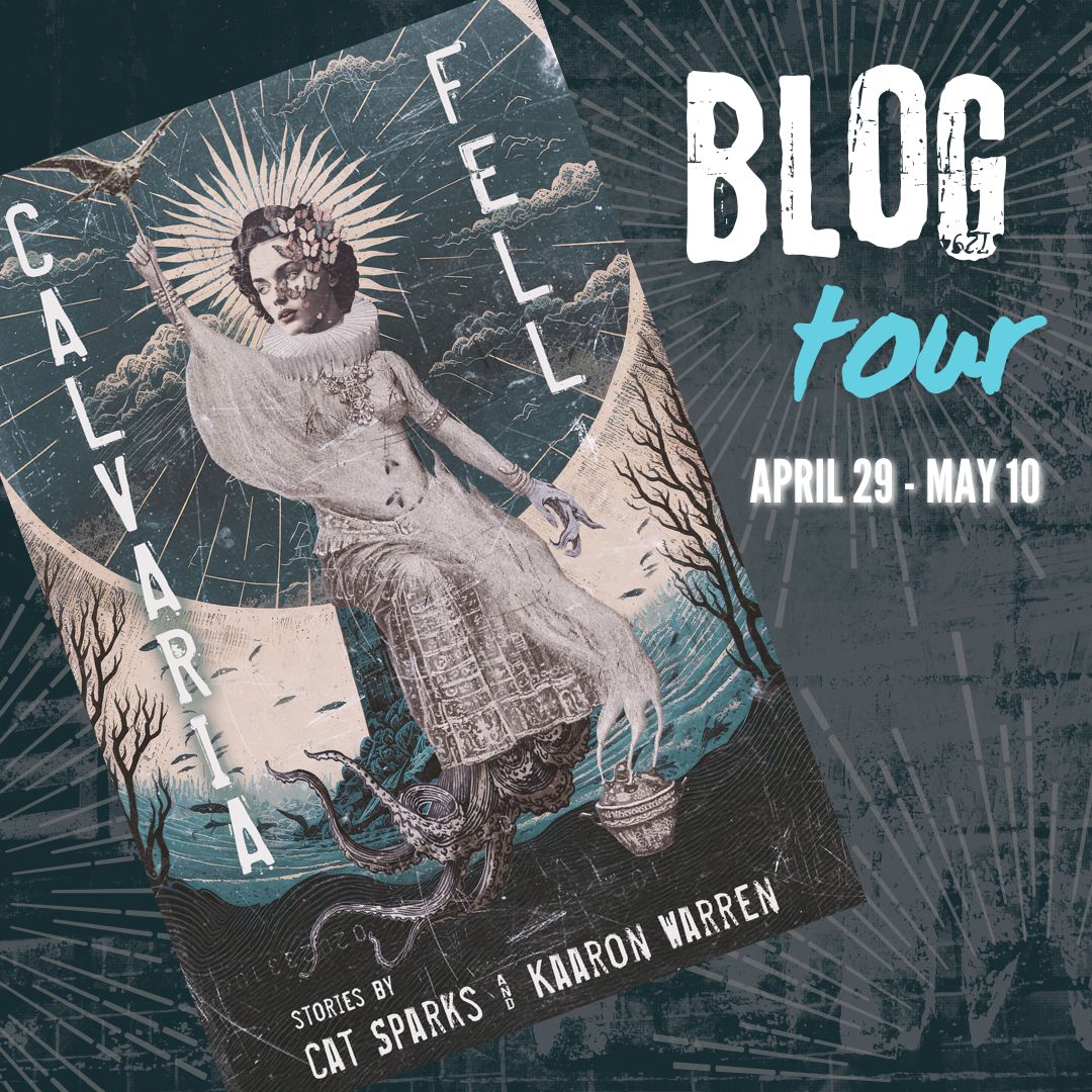 💥#CalvariaFell #BlogTour: Stop by Midu Reads Blog & enter to win a $25 gift card & read an excerpt from Kaaron Warren's The Emporium, a new novella included in the collection of stories by Kaaron Warren & Cat Sparks! smpl.is/91ppg @kaaronwarren @catsparx #pubweek