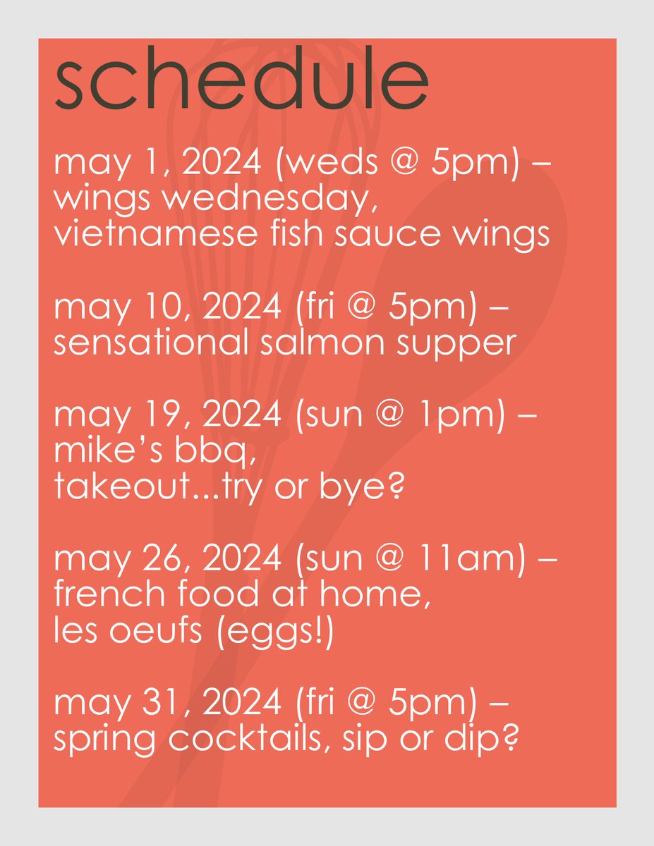 🙋‍♀️I'm baaack!😍My MAY Streaming Schedule! What are you looking forward to? What's missing? #Philly #Foodie #YouTube #livestreamer #homecook #cookingchannel