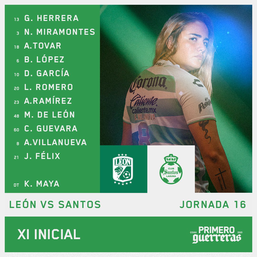 Les comparto nuestro 1️⃣1️⃣ guerrero del partido de hoy. 

#PrimeroGuerreras