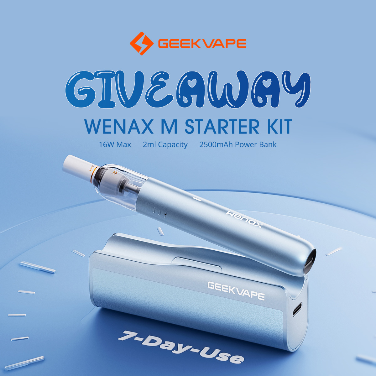 GIVEAWAY ALERT! 🔥

⚡GeekVape Wenax M Starter Kit ⚡

Terms & Conditions 👉sourcemore.com/geekvape-wenax…

Join in on the fun and you could be our lucky WINNER! 🏆

⚠ Warning: The device is used with e-liquid which contains addictive chemical nicotine. For Adult use only.