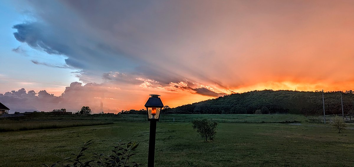 This evening's #sunset from my front porch! Wow!