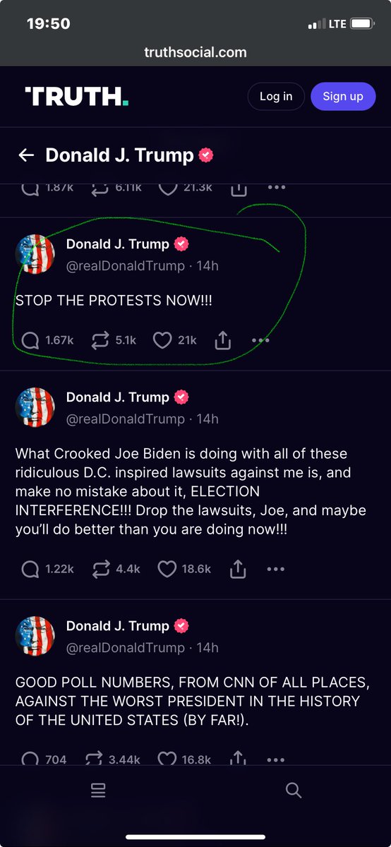 He knows who is behind these protests folks the same behind 2020 and J6!!!!!