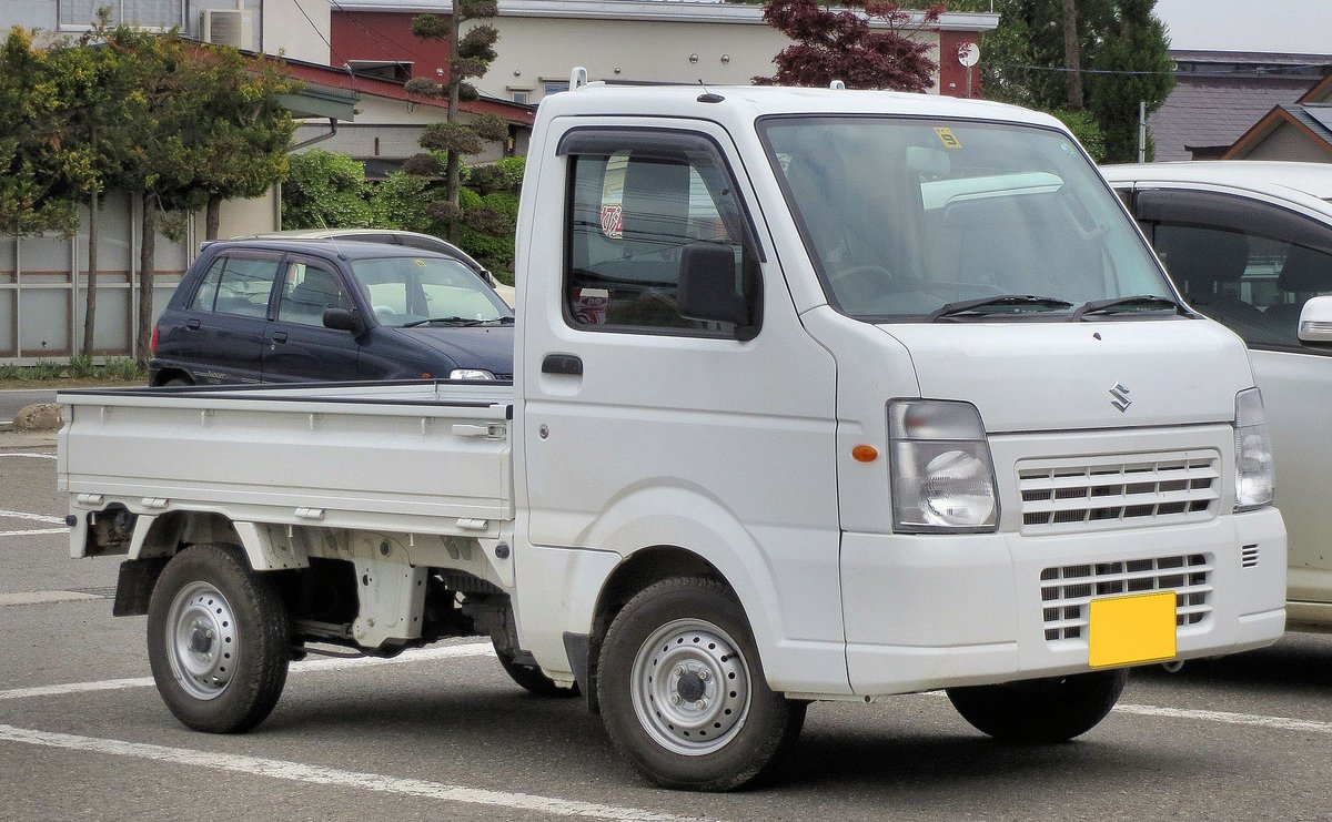 Met a gardener today with one of these (Suzuki Carry). Said he loved it, used 1/4 gas of his 'old chevy' and had a dumper. 2024 Chevy Colorado far more expensive, less safe for everybody else on road & burns ~2x gas. Yet you can legally buy that & not 2024 Suzuki Carry