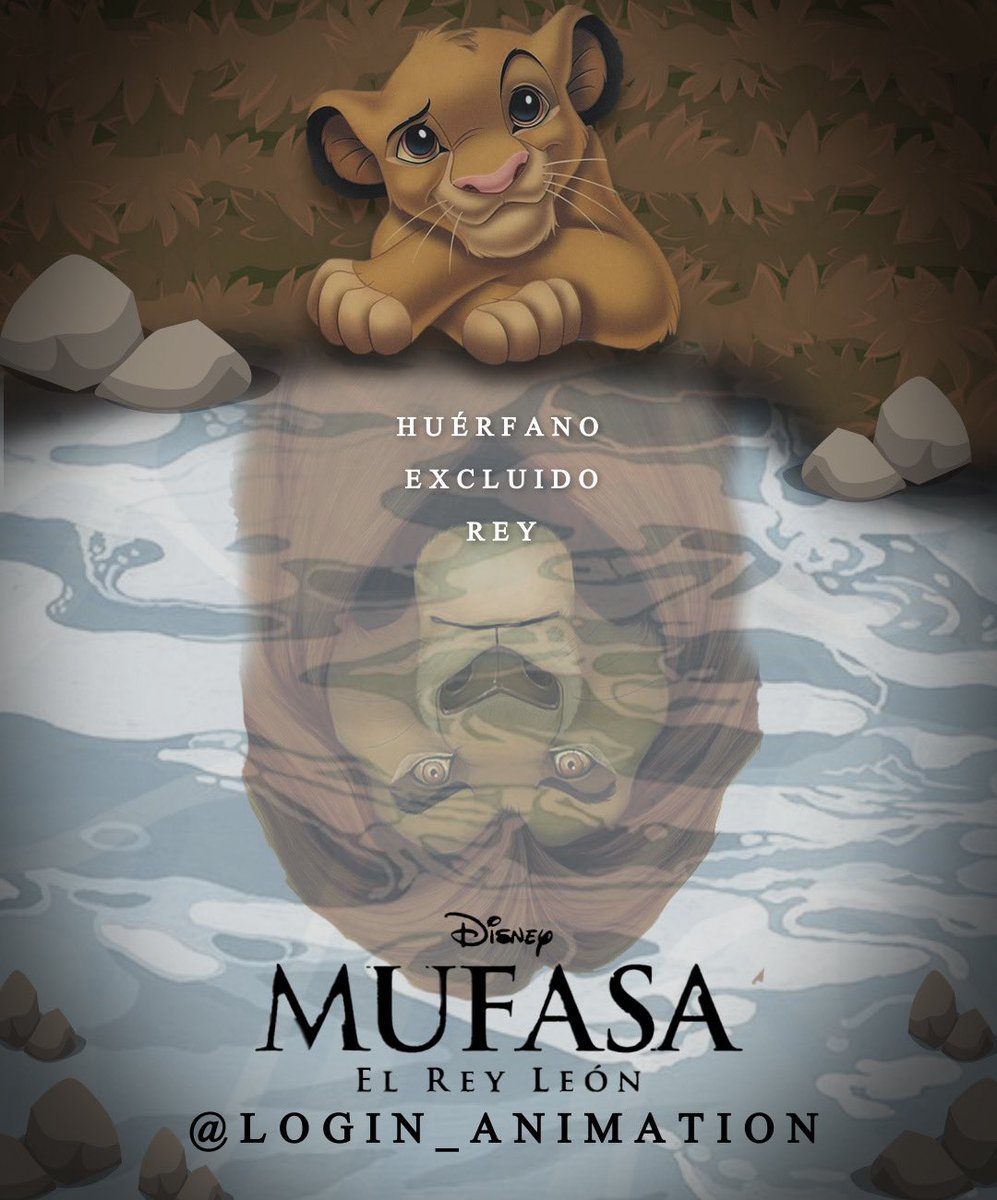 Me hice este Edit pensando en como se vería el poster de MUFASA pero en el clásico estilo de la peli Animada! 🦁 ¿si aguanta?