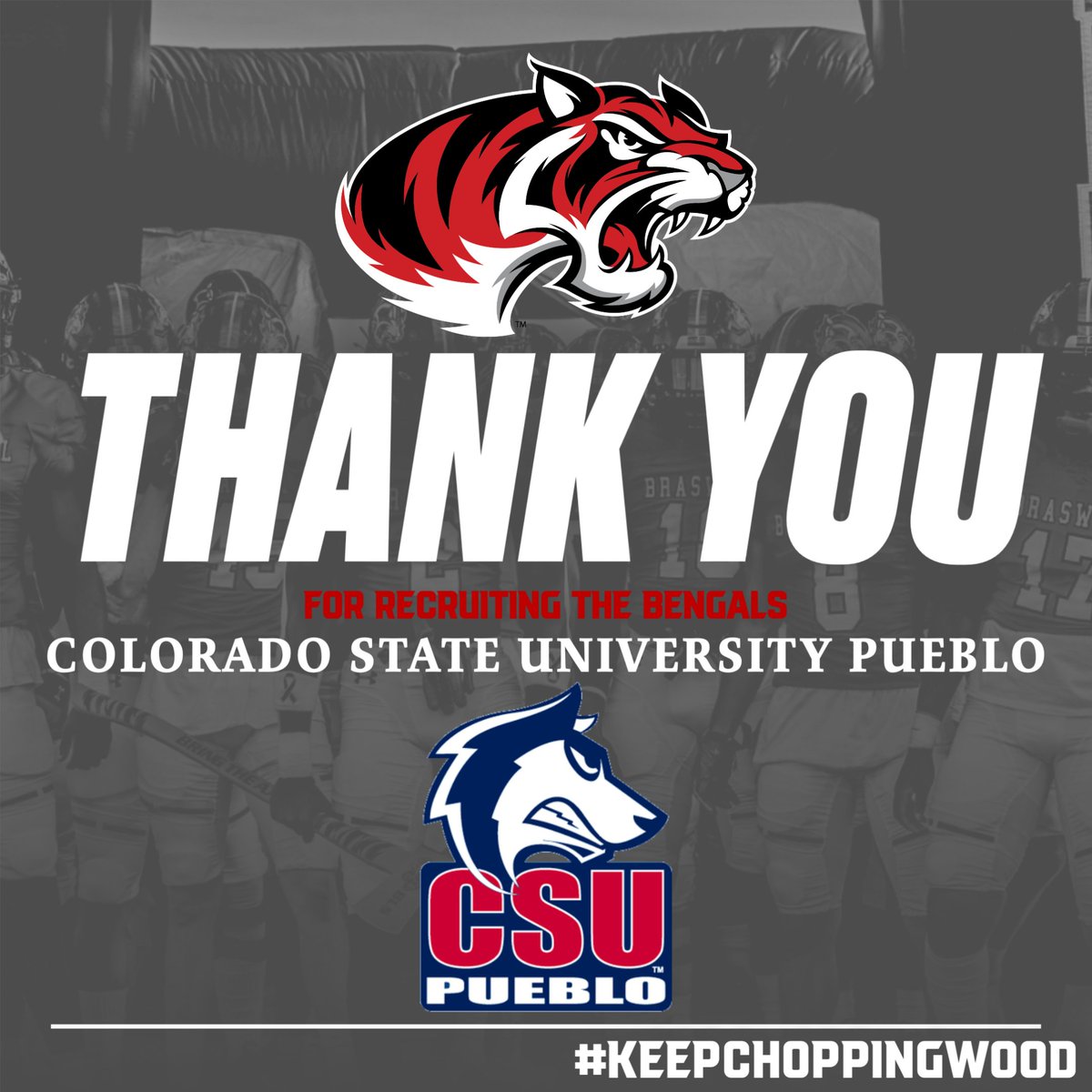 SPECIAL THANKS! to Coach Faske @CoachFaske and @CSUPFootball for coming by and recruiting the Bengals! #KeepChoppingWood 🪓 #RecruitTheBengals
