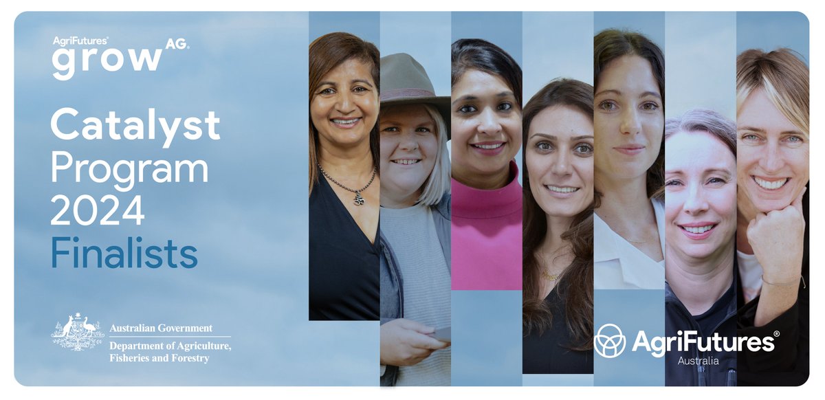 We are thrilled to announce our cohort for the @growAGglobal and @AgriFuturesAU 2024 Catalyst Program! 💡 👉Tanushree B Gupta 👉Sam Sneddon 👉Nikki Davey 👉Aarti Tobin 👉Nasim Amiralian 👉Fiona Turner 👉Kerstin Petroll Get to know our cohort here 👉lnkd.in/gzpmyuFr