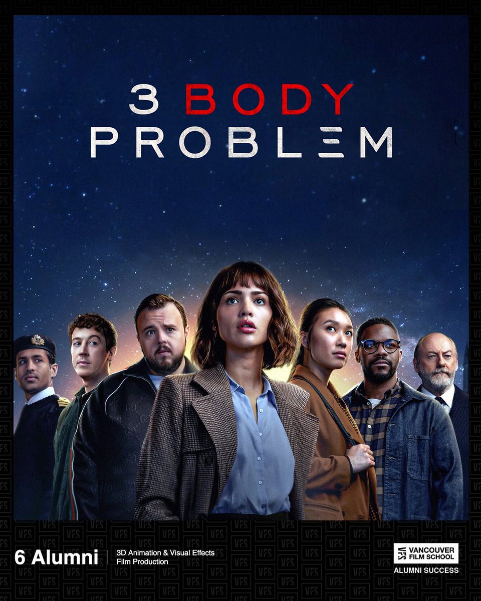 Big shoutout to the talented VFS alumni who lent their skills to the groundbreaking Netflix TV series, 'The Three-Body Problem'! We're thrilled to see six of our very own Film Production and 3D Animation & Visual Effects grads contributing to this epic project. 👏👏