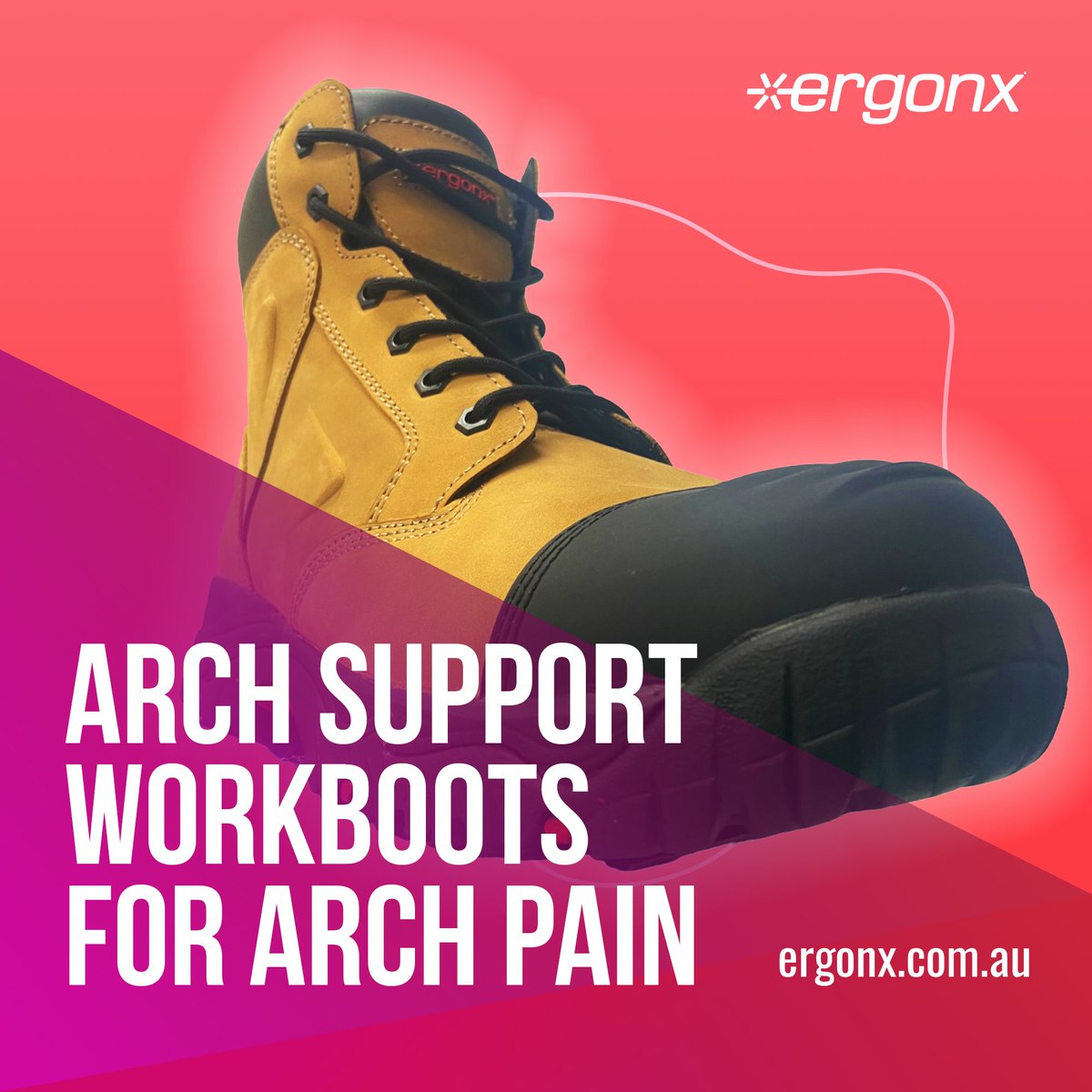 Experience ultimate comfort on the job with our Arch Support Workboots! 🛠️ Designed by podiatrists, our boots feature orthotic insoles to combat overpronation, reducing arch pain and discomfort. 🦶 Plus, enjoy cushioned support with a soft midsole and shock-absorbing insole.