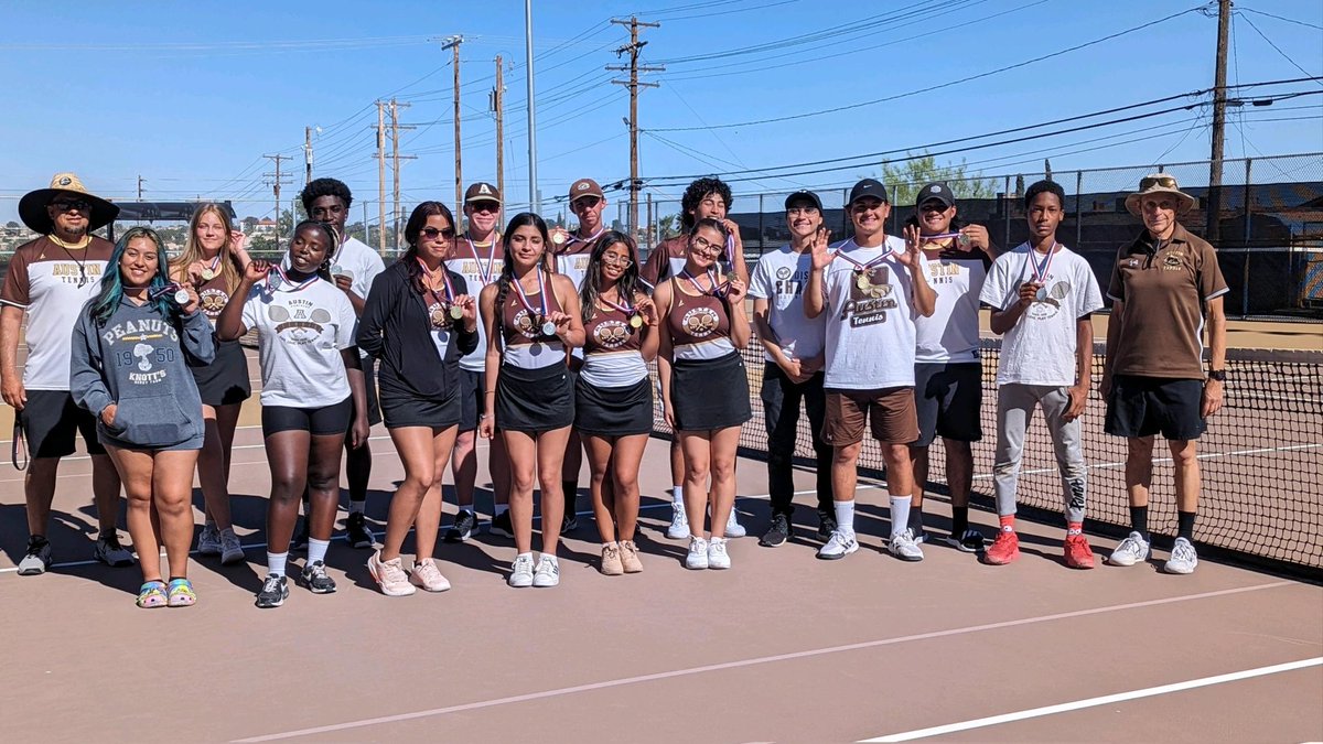 Congratulations Austin HS Varsity Tennis! District Champs in every met with 14 advancing to Regionals! Great job Coach Alvarado and Team🤎🫶🎾🫶🤎 !#itstartswithaustin #ItStartsWithUs #ReviveRebuildRestore #InspireEmpowerTHRIVE #ProudPantherPrincipal